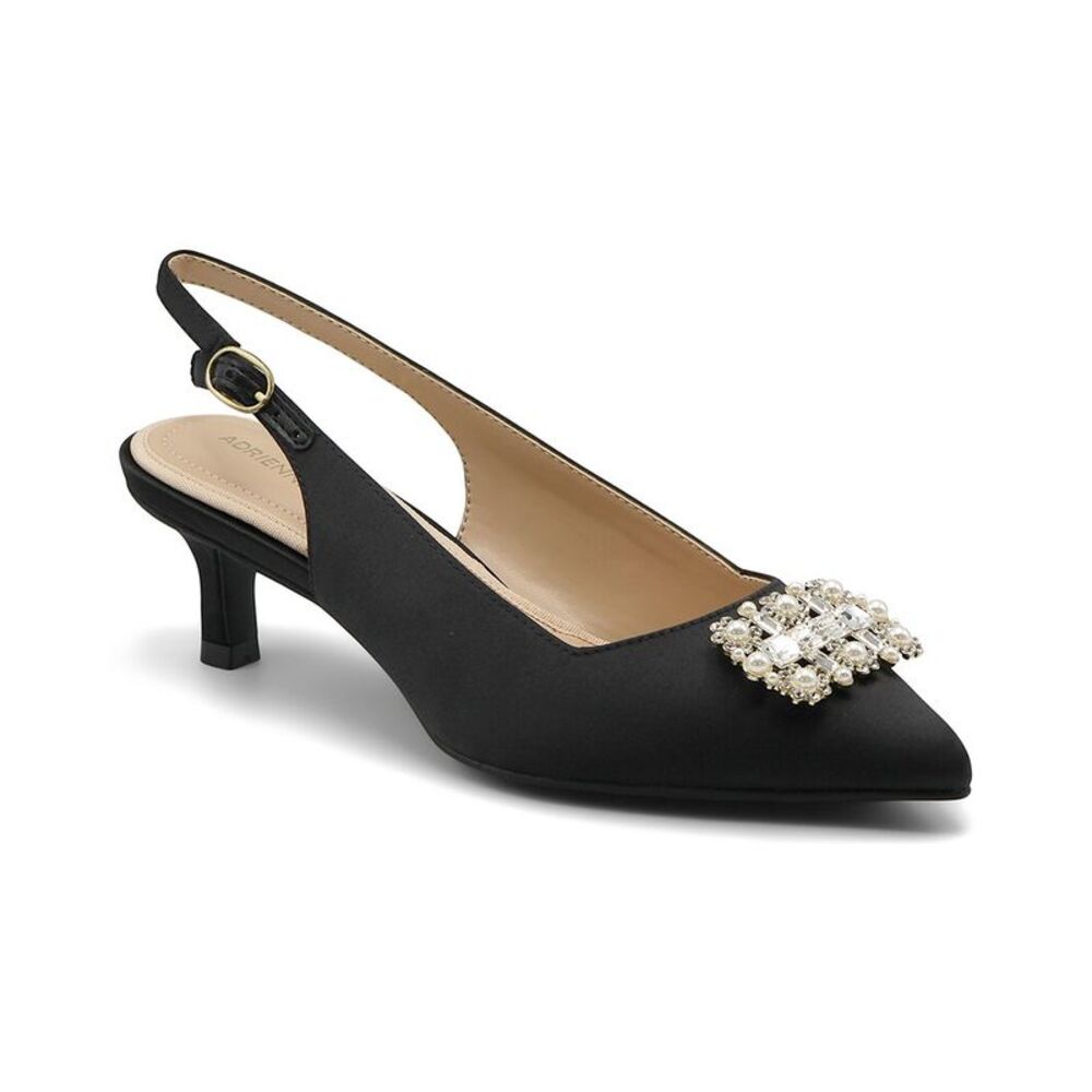 Adrienne Vittadini Savblanc Satin Sling Back Pump